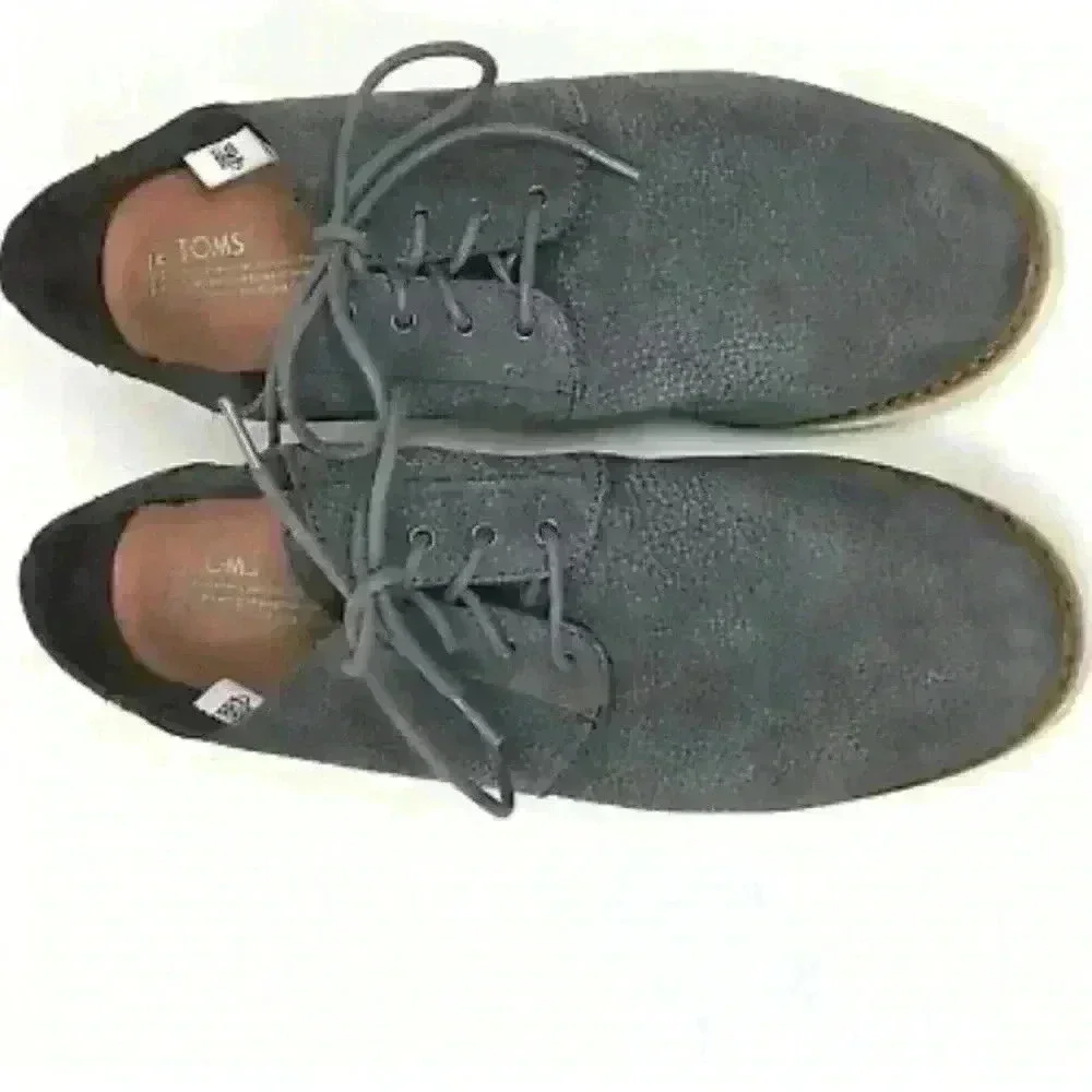 TOMS Preston Casual Oxford Gray Men's US Size 8M MSRP $99.95